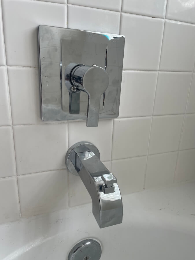 A shower faucet replacement in San Diego by our handyman services.