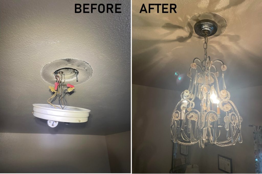 Light Fixture Replacement handyman services